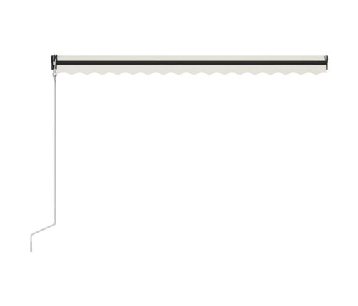 Toldo retráctil sensor de viento y LED color crema 400x300 cm