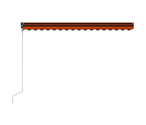 Toldo retráctil sensor de viento LED naranja marrón 400x300 cm