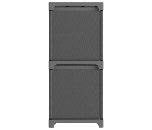 vidaXL Estantería de 5 cubos con cajas tela gris 103x30x72,5 cm