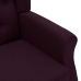 Sillón con reposapiés de tela morado