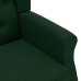 Sillón de masaje con reposapiés tela verde oscuro