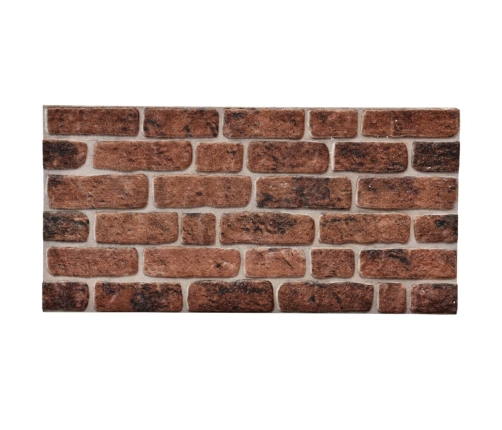 Paneles de pared 3D diseño de ladrillo 10 uds EPS marrón oscuro