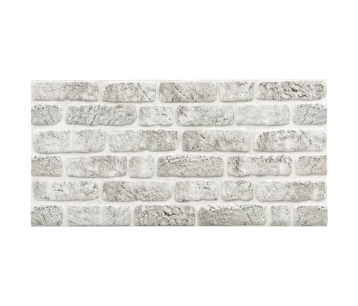 Paneles de pared 3D diseño de ladrillo 10 uds EPS gris claro