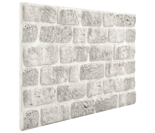 Paneles de pared 3D diseño de ladrillo 10 uds EPS gris claro