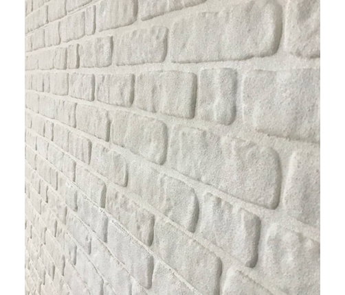 Paneles de pared 3D diseño de ladrillo 10 uds EPS blanco