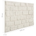 Paneles de pared 3D diseño de ladrillo 10 uds EPS blanco