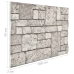 Paneles de pared 3D diseño de ladrillo 10 uds EPS gris