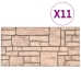 Paneles de pared 3D diseño de ladrillo 10 uds EPS beige