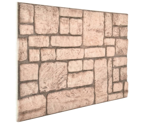 Paneles de pared 3D diseño de ladrillo 10 uds EPS beige