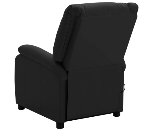 Sillón de masaje de cuero sintético negro