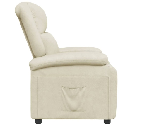 Sillón reclinable de cuero sintético blanco