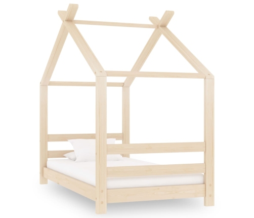 Estructura de cama infantil de madera maciza de pino 70x140 cm