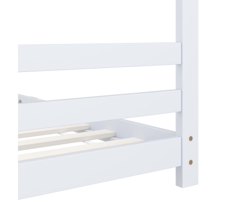 Estructura de cama infantil madera maciza pino blanco 90x200 cm