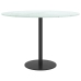 Tablero de mesa diseño mármol vidrio templado blanco Ø60x0,8 cm