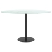 Tablero de mesa diseño mármol vidrio templado blanco Ø70x0,8 cm