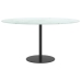 Tablero de mesa diseño mármol vidrio templado blanco Ø80x1 cm