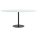 Tablero de mesa diseño mármol vidrio templado blanco Ø90x1 cm