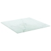 Tablero mesa diseño mármol vidrio templado blanco 30x30 cm 6 mm