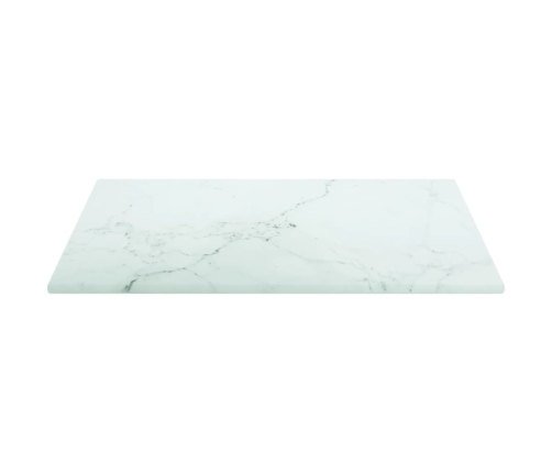 Tablero mesa diseño mármol vidrio templado blanco 30x30 cm 6 mm