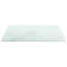 Tablero mesa diseño mármol vidrio templado blanco 30x30 cm 6 mm