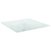 Tablero mesa diseño mármol vidrio templado blanco 40x40 cm 6 mm