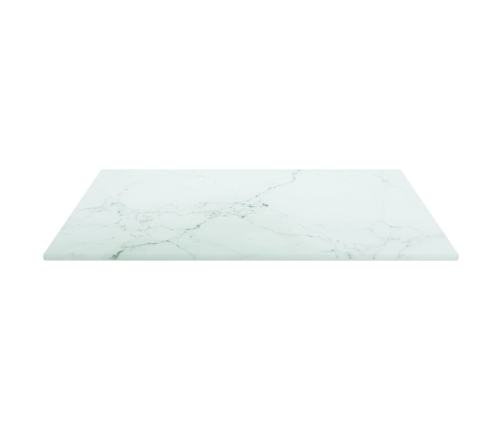 Tablero mesa diseño mármol vidrio templado blanco 40x40 cm 6 mm