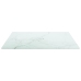 Tablero mesa diseño mármol vidrio templado blanco 40x40 cm 6 mm