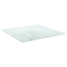 Tablero mesa diseño mármol vidrio templado blanco 50x50 cm 6 mm