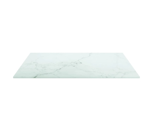 Tablero mesa diseño mármol vidrio templado blanco 50x50 cm 6 mm