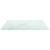 Tablero mesa diseño mármol vidrio templado blanco 50x50 cm 6 mm