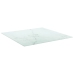 Tablero mesa diseño mármol vidrio templado blanco 60x60 cm 6 mm