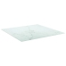 Tablero mesa diseño mármol vidrio templado blanco 80x80 cm 6 mm