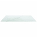 Tablero mesa diseño mármol vidrio templado blanco 80x80 cm 6 mm