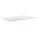 Tablero mesa diseño mármol vidrio templado blanco 100x62 cm 8mm