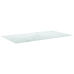 Tablero mesa diseño mármol vidrio templado blanco 120x65 cm 8mm