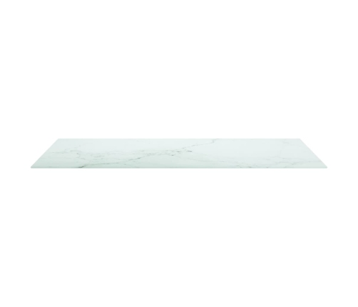 Tablero mesa diseño mármol vidrio templado blanco 120x65 cm 8mm