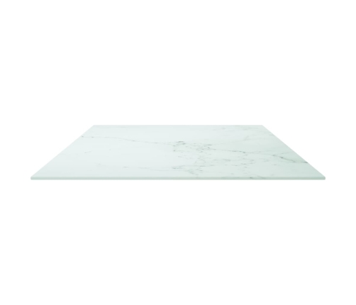 Tablero mesa diseño mármol vidrio templado blanco 120x65 cm 8mm