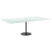 Tablero mesa diseño mármol vidrio templado blanco 120x65 cm 8mm