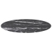 Tablero de mesa diseño mármol vidrio templado negro Ø60x0,8 cm