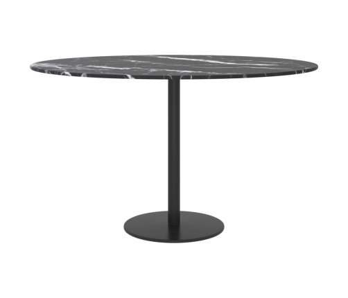 Tablero de mesa diseño mármol vidrio templado negro Ø70x0,8 cm