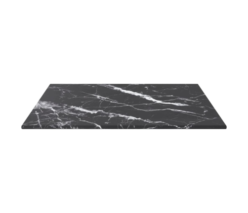 Tablero mesa diseño mármol vidrio templado negro 40x40 cm 6 mm