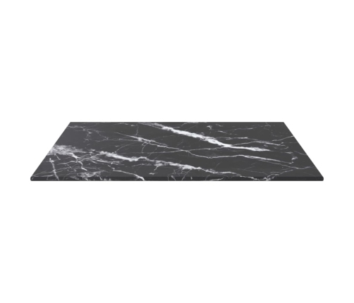 Tablero mesa diseño mármol vidrio templado negro 50x50 cm 6 mm