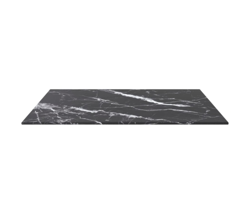 Tablero mesa diseño mármol vidrio templado negro 60x60 cm 6 mm