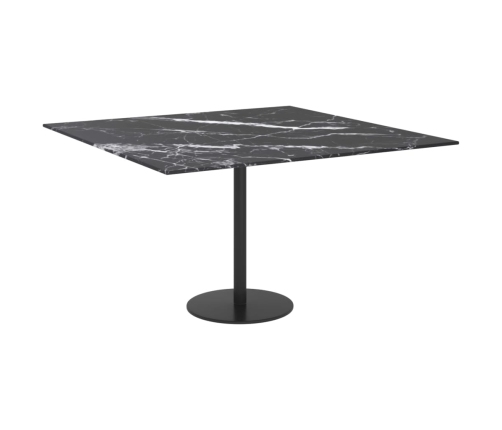 Tablero mesa diseño mármol vidrio templado negro 70x70 cm 6 mm