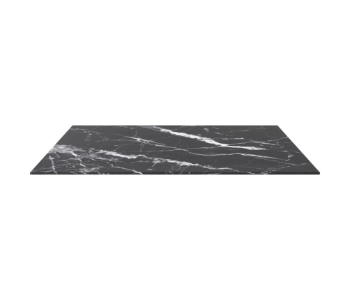 Tablero mesa diseño mármol vidrio templado negro 80x80 cm 6 mm