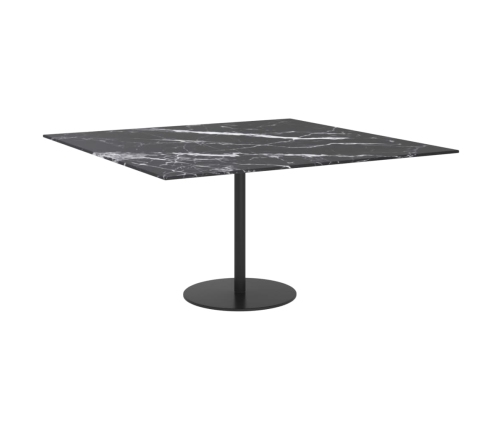 Tablero mesa diseño mármol vidrio templado negro 80x80 cm 6 mm