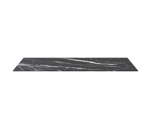 Tablero mesa diseño mármol vidrio templado negro 100x50 cm 6 mm