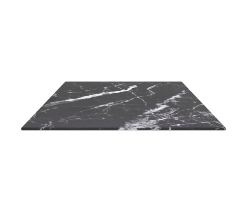 Tablero mesa diseño mármol vidrio templado negro 100x50 cm 6 mm