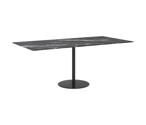 Tablero mesa diseño mármol vidrio templado negro 100x50 cm 6 mm