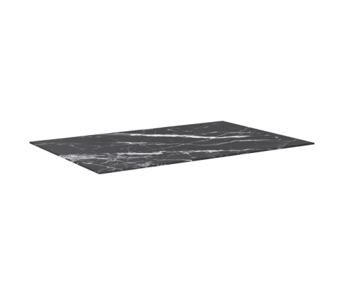 Tablero mesa diseño mármol vidrio templado negro 100x62 cm 8 mm